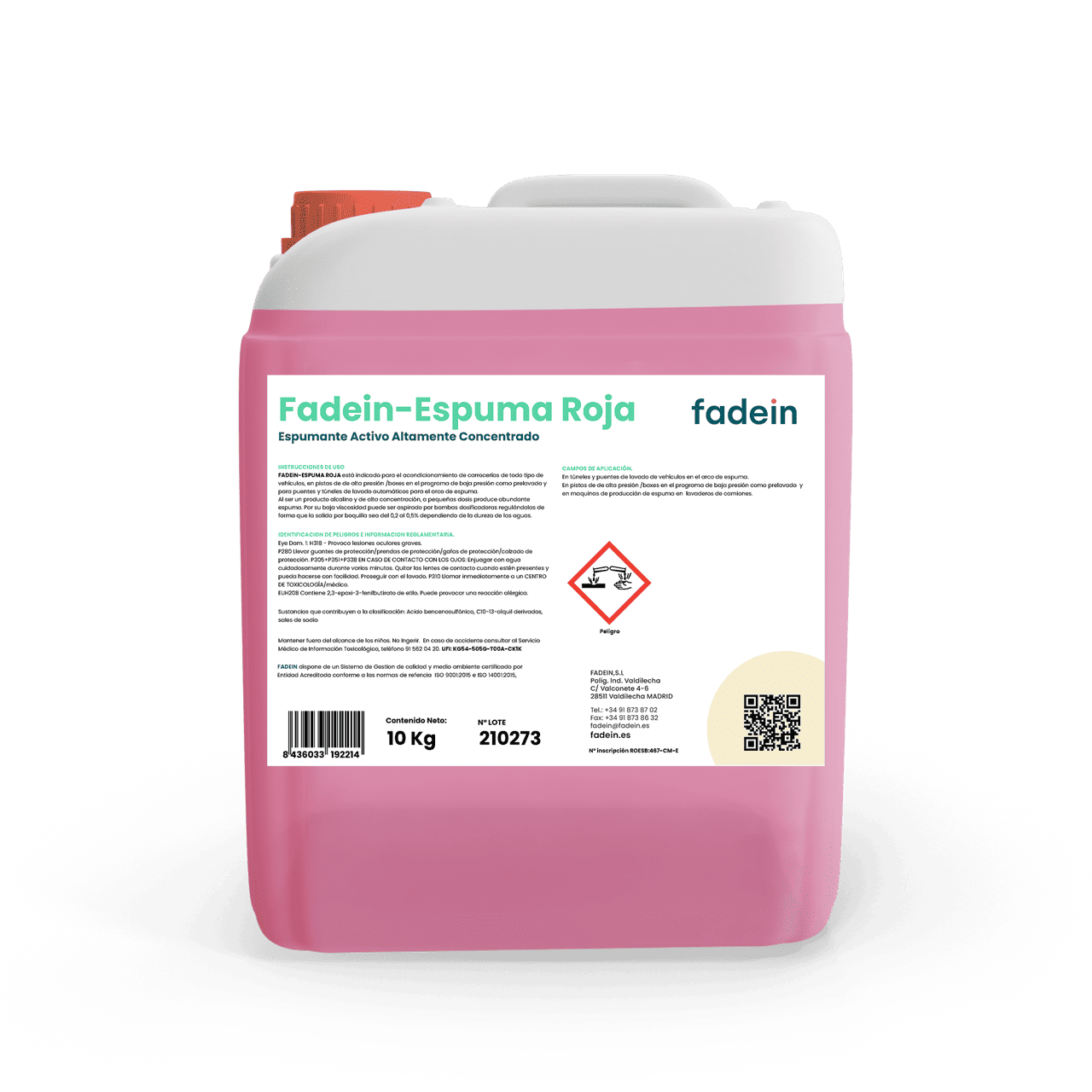FADEIN-ESPUMAROJA 10 KG