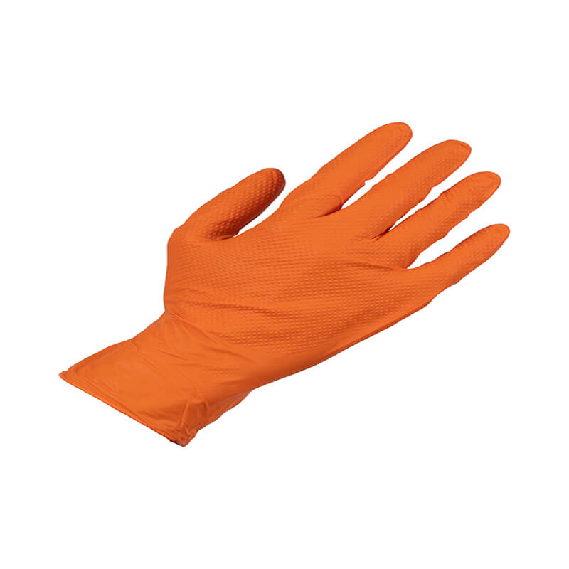 GUANTES NITRILO NARANJA GLOVETROTTER VARIAS TALLAS